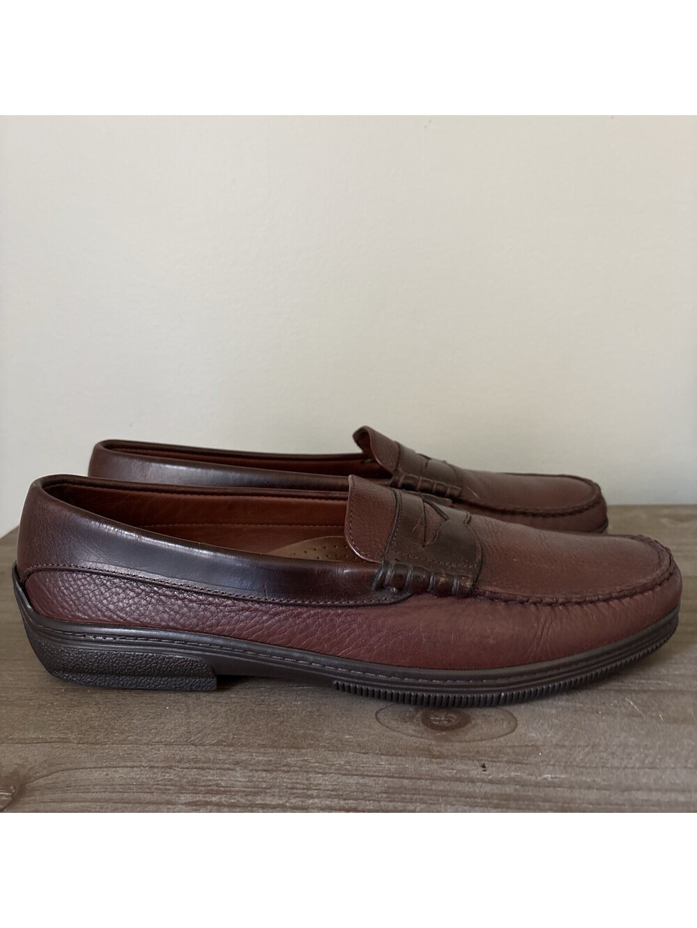 Allen Edmonds Lagrange Pebbled Leather Driving Loafers Mens Shoes 12 View 3
